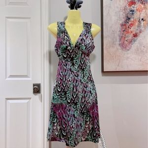 Batik Print Dopamine Dress Vibrant Size Small